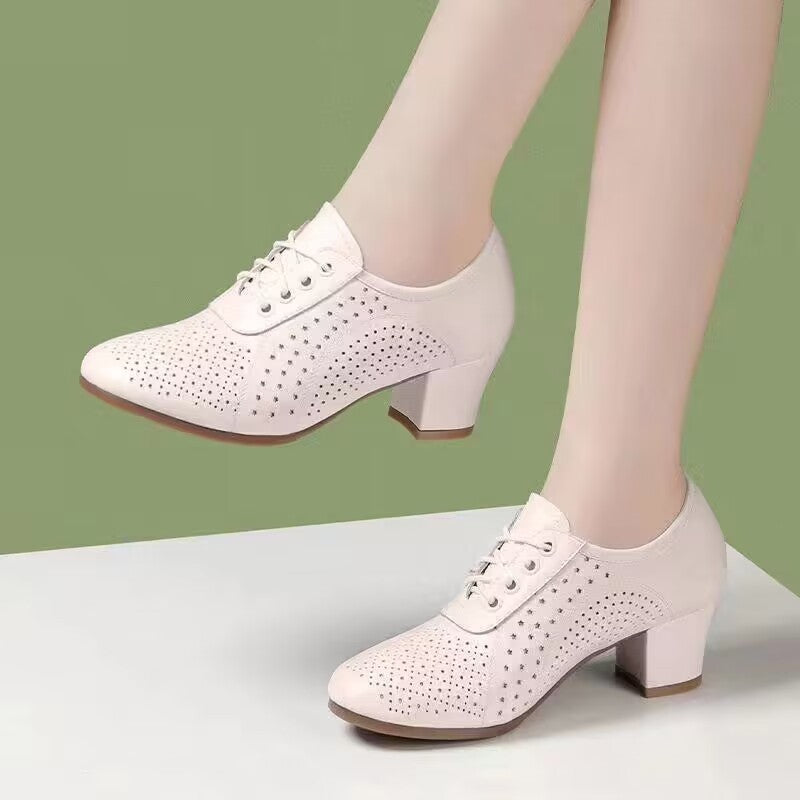 【34~41】Nowe skórzane buty damskie, buty do tańca