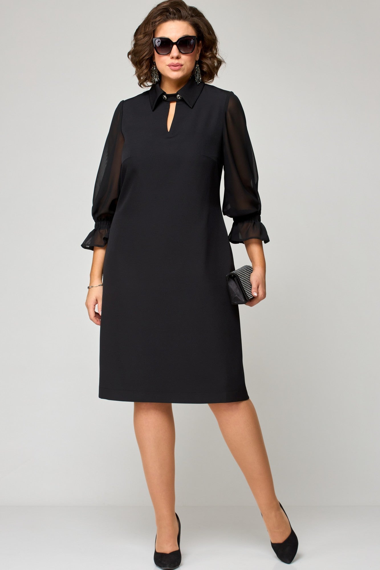 【S-5XL】👗 Nowa wygodna sukienka w jednolitym kolorze
