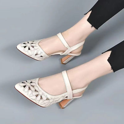 【35-41】 Wygodne, jednokolorowe szpilki w szpic【obcas 6 cm】