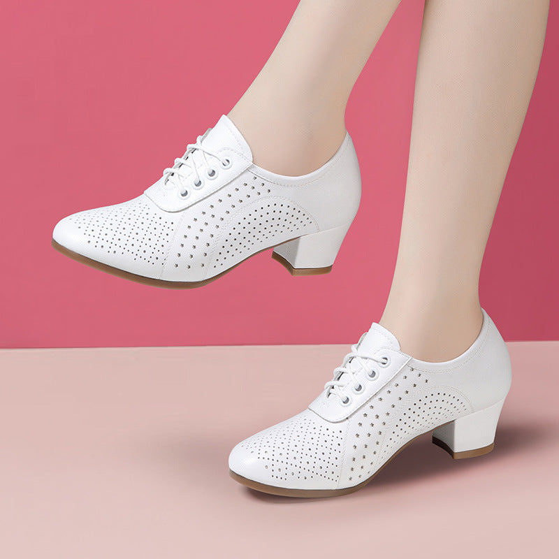 【34~41】Nowe skórzane buty damskie, buty do tańca
