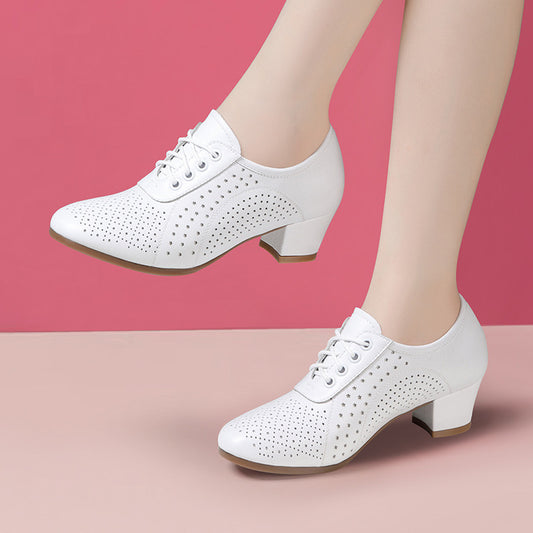 【34~41】Nowe skórzane buty damskie, buty do tańca