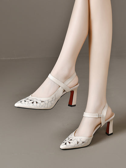 【35-41】 Wygodne, jednokolorowe szpilki w szpic【obcas 6 cm】